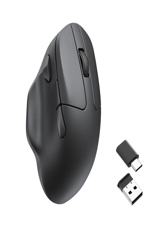 Keychron M7 Wireless Computer Mouse, 26K DPI Optical Computer Mouse, 2.4 GHz/Bluetooth/Wired with Macro Button 63g Lightweight Ergonomic, Up to 70 Hours Worktime for Laptop macOS/Windows - Black - Image 1